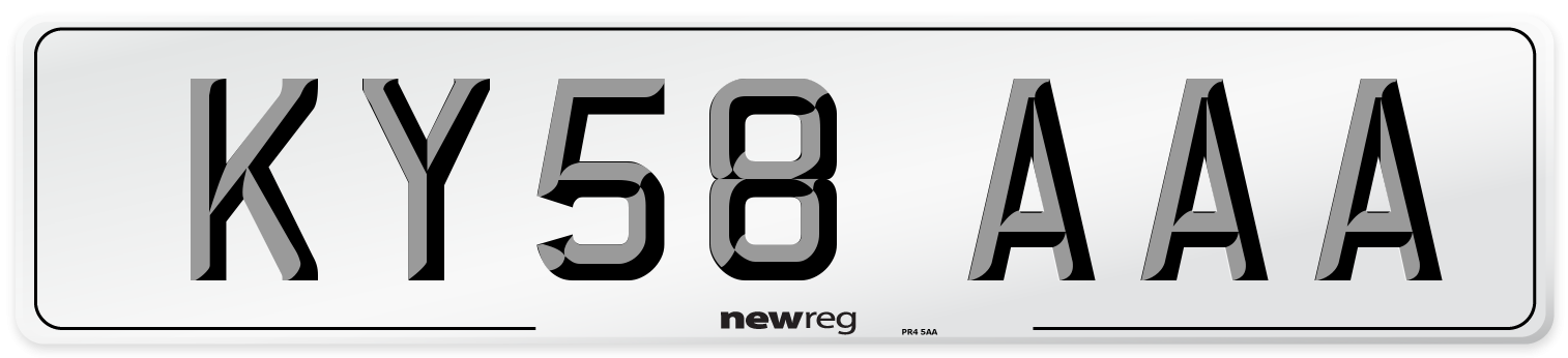 KY58 AAA Number Plate from New Reg